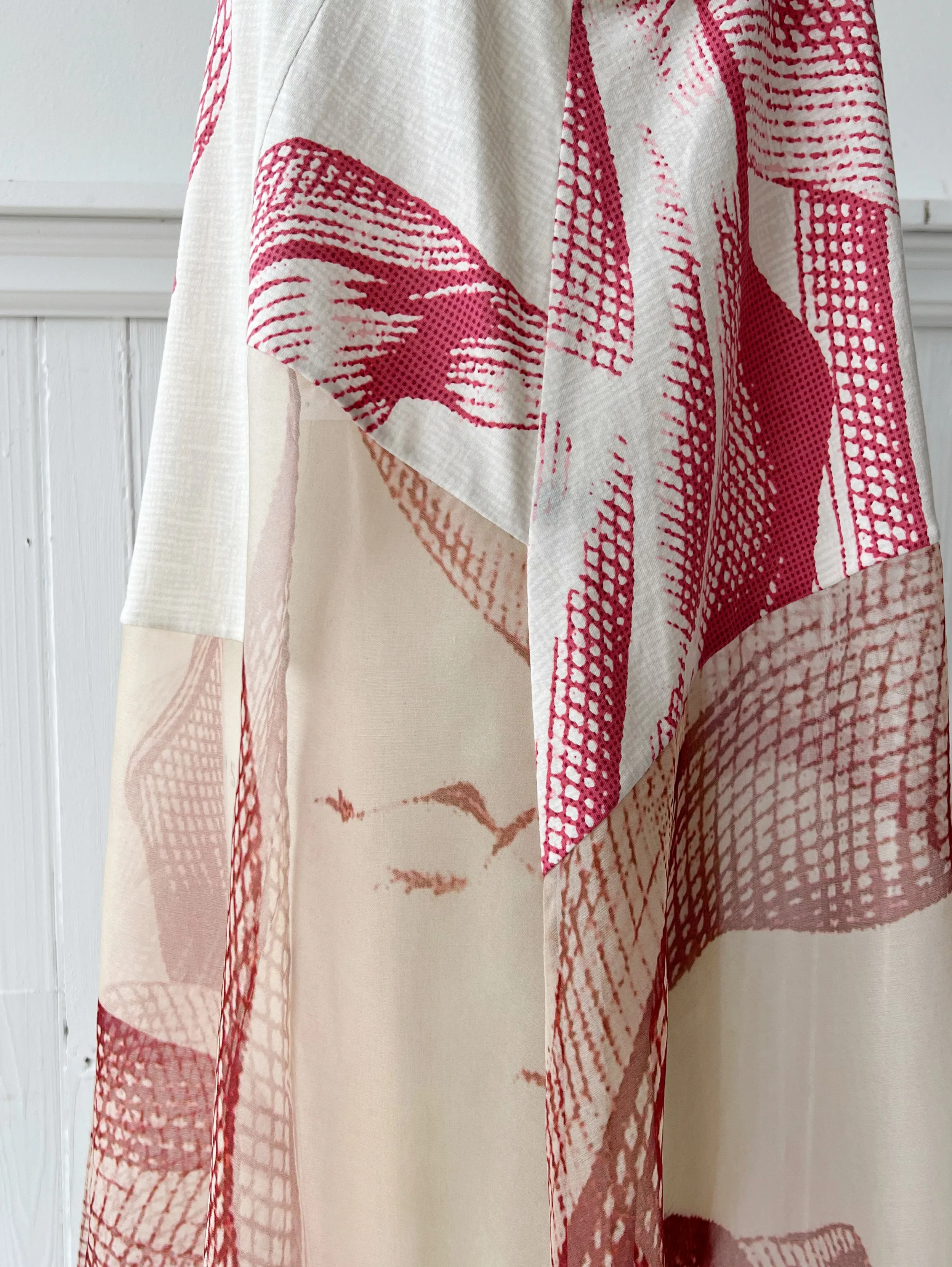 giant toile floral dress
