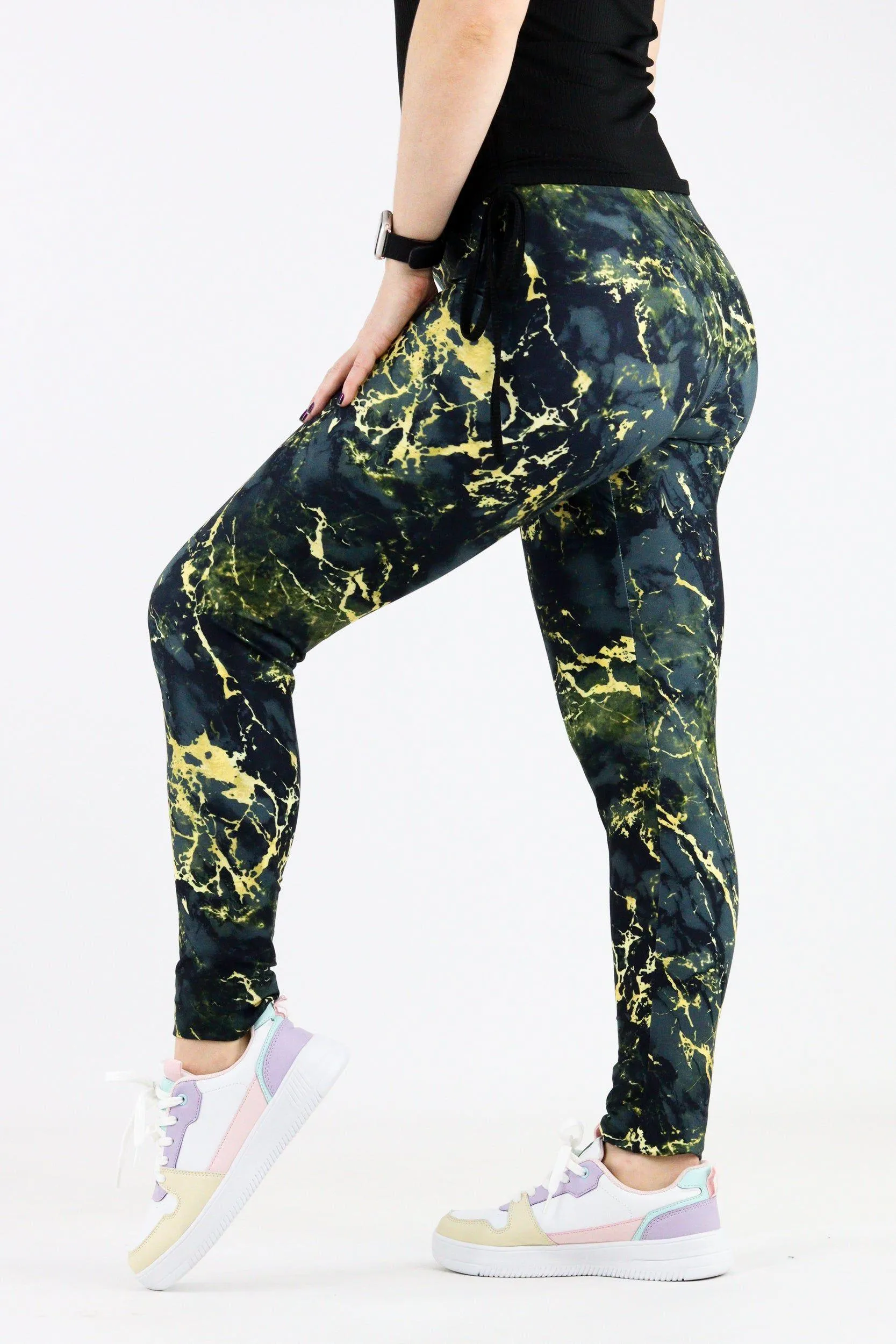Golden Marble - Casual Full Leggings
