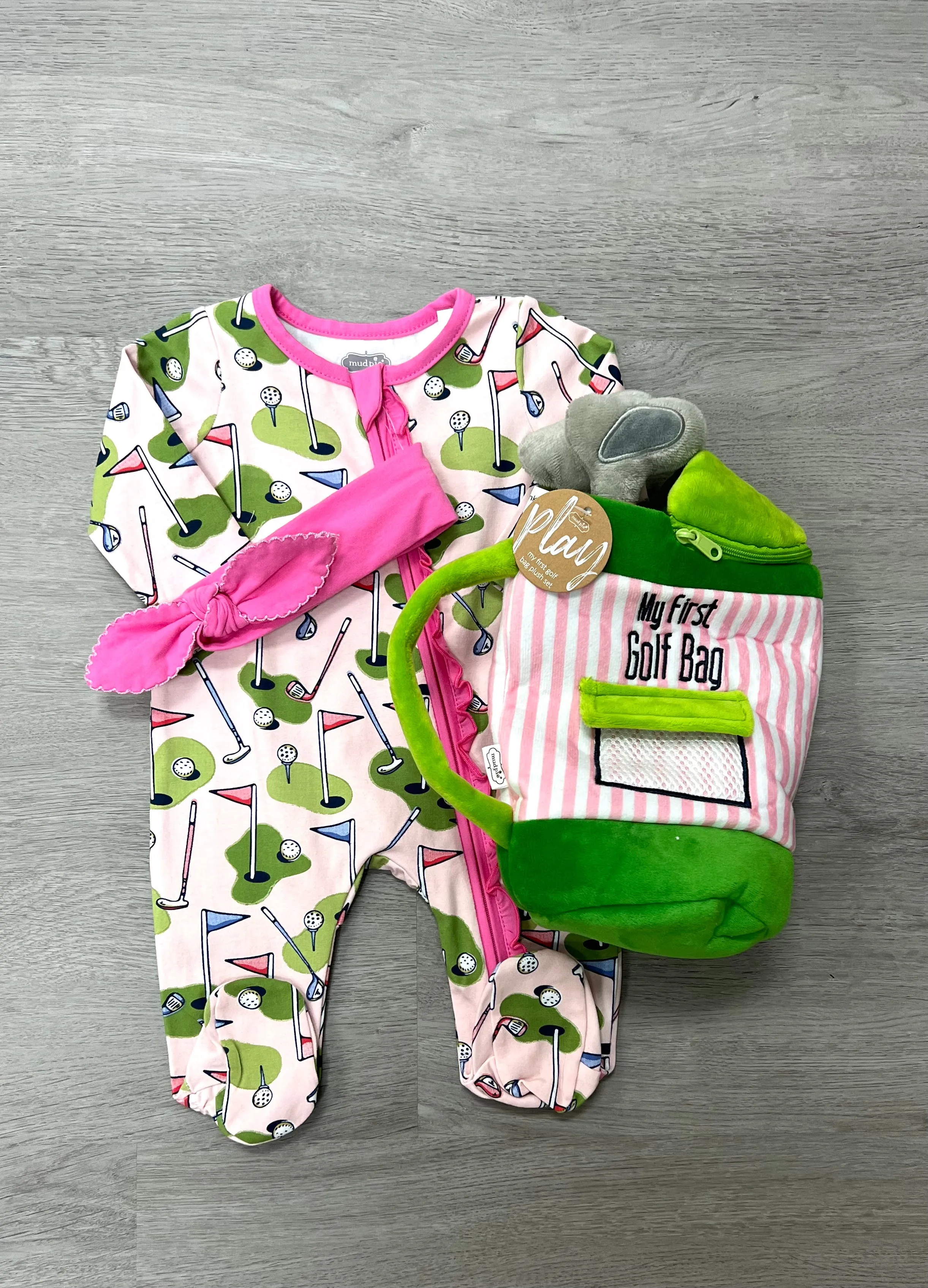 Golf Baby Sleeper Set - Pink