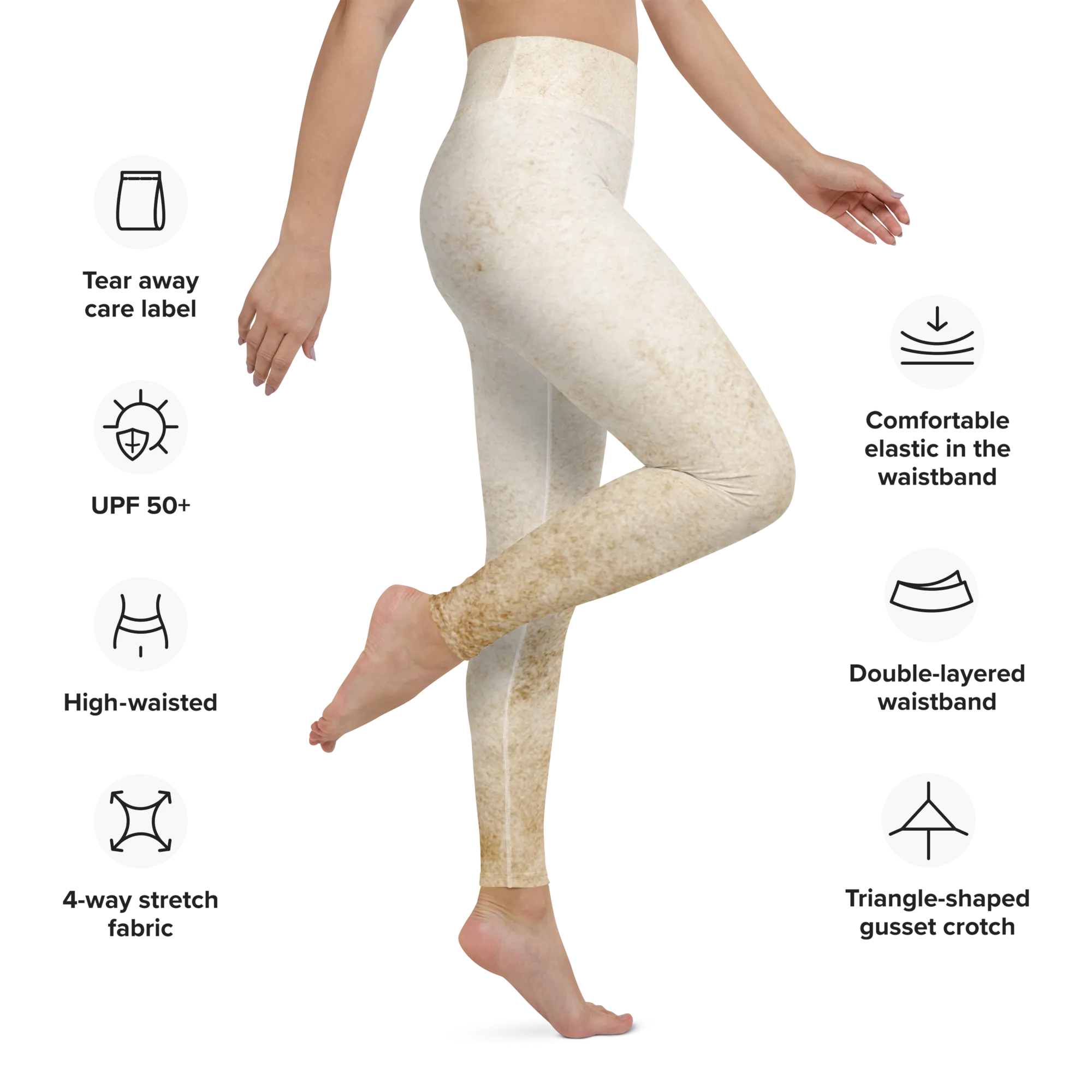 Grace - Beige Designer Leggings