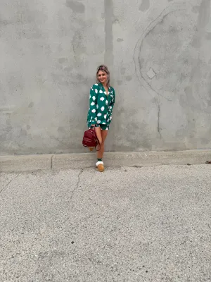 Green Santa Pajama Set