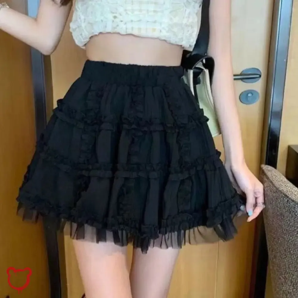 Grunge Lace Kawaii Mini Skirt
