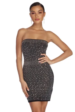Haley Jewel Queen Charming Embellished Mini Dress