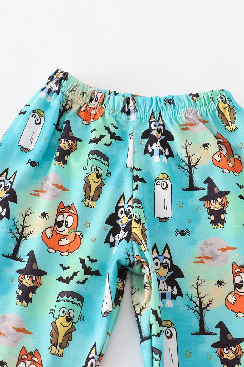 Halloween Character Print Boy Pajamas Set