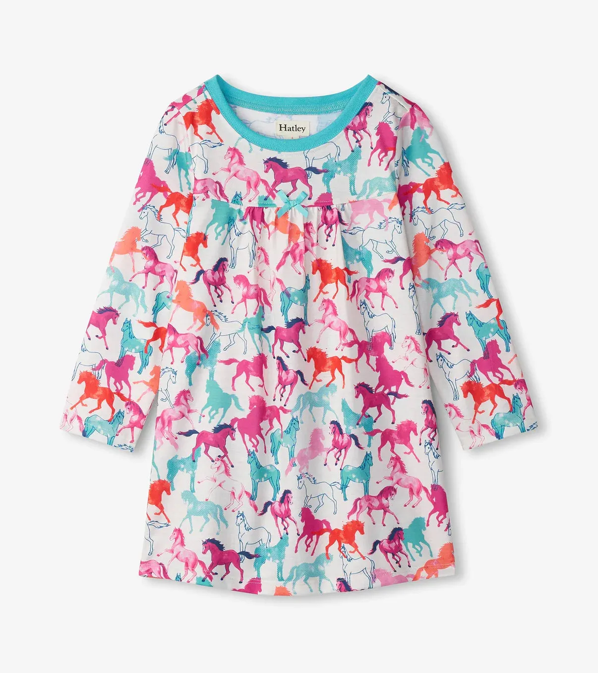 Hatley Girls Pretty Horses Long Sleeve Nightdress