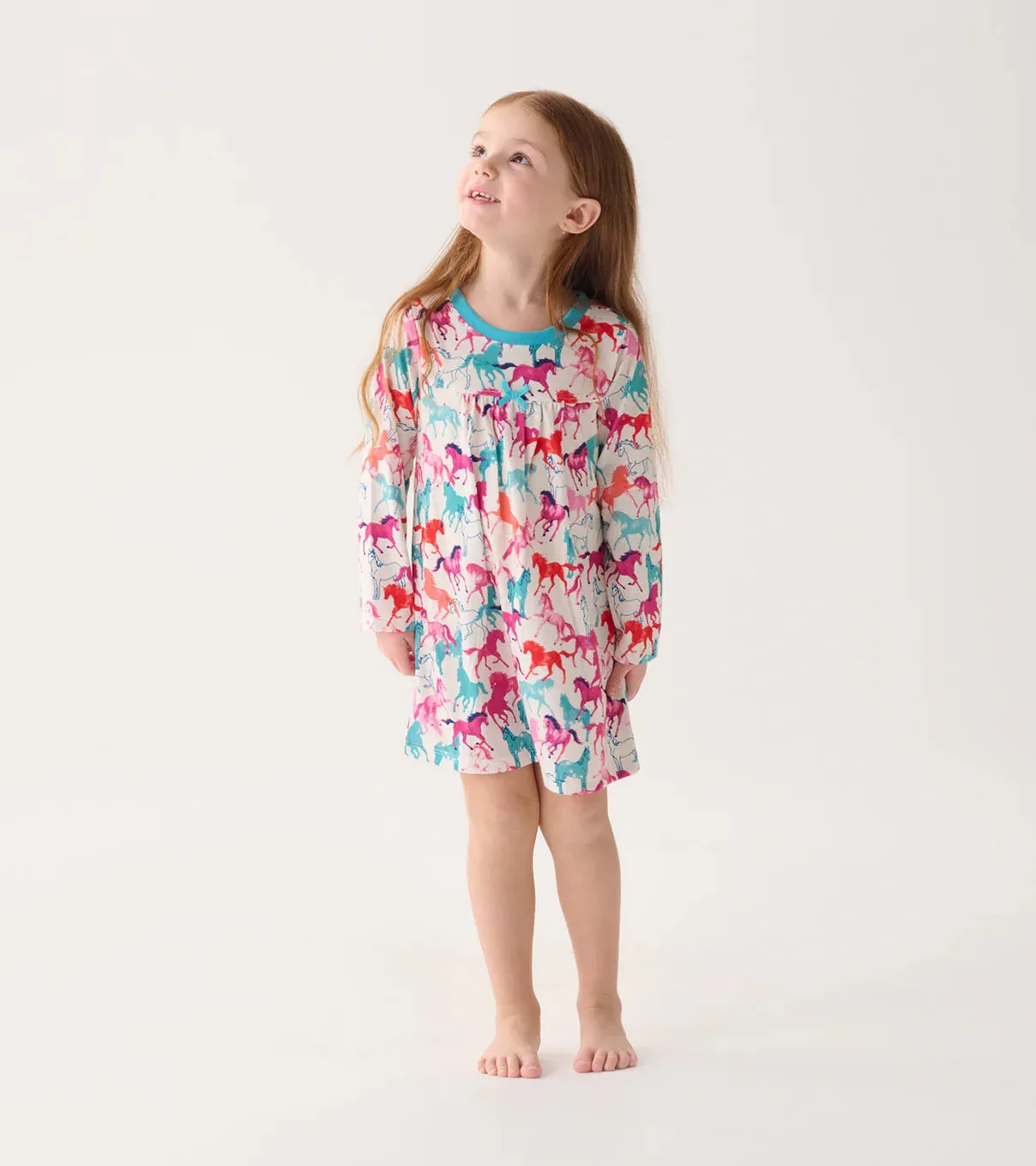 Hatley Girls Pretty Horses Long Sleeve Nightdress