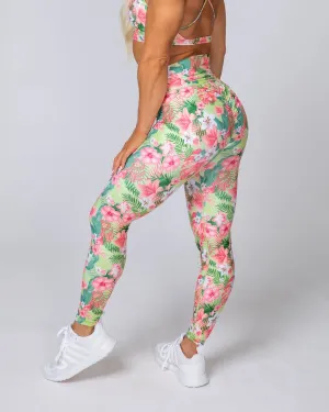HBxMN Sweetheart Ankle Length Leggings - Tropical Floral