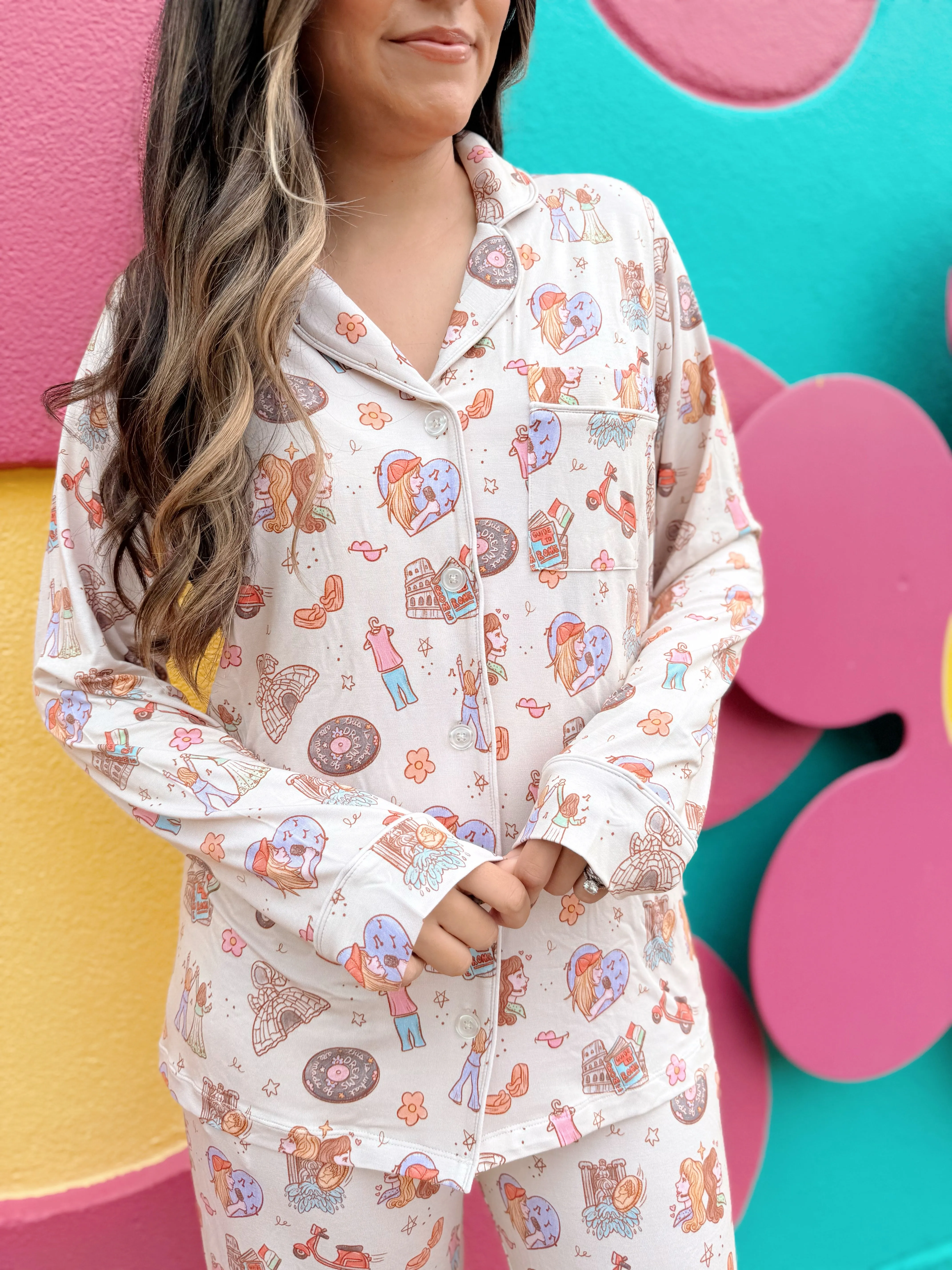 Hey Now Bamboo PJ Two Piece LONG Sleeve Set*READY TO SHIP