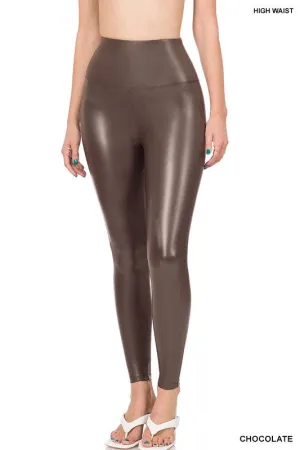 High Riser Leather Leggings