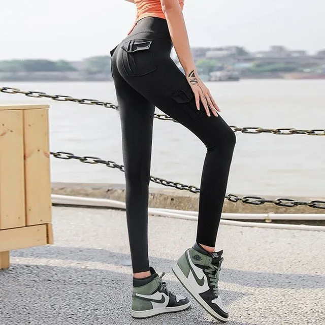 High waist leggings with pockets workout gym legging
