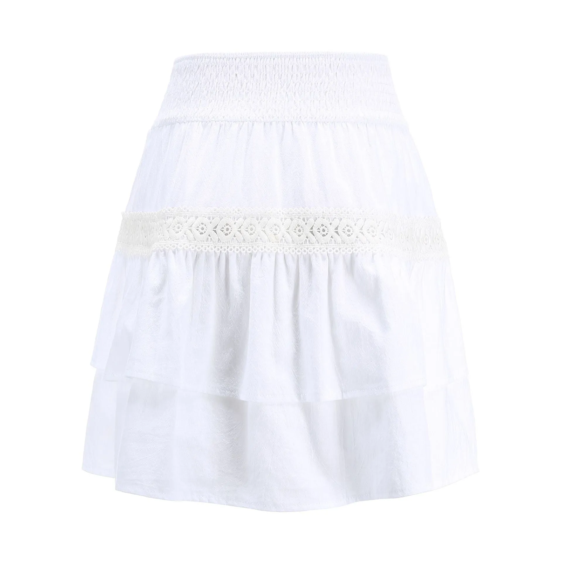 High Waist Short A-line Skirt Stitching Skirt
