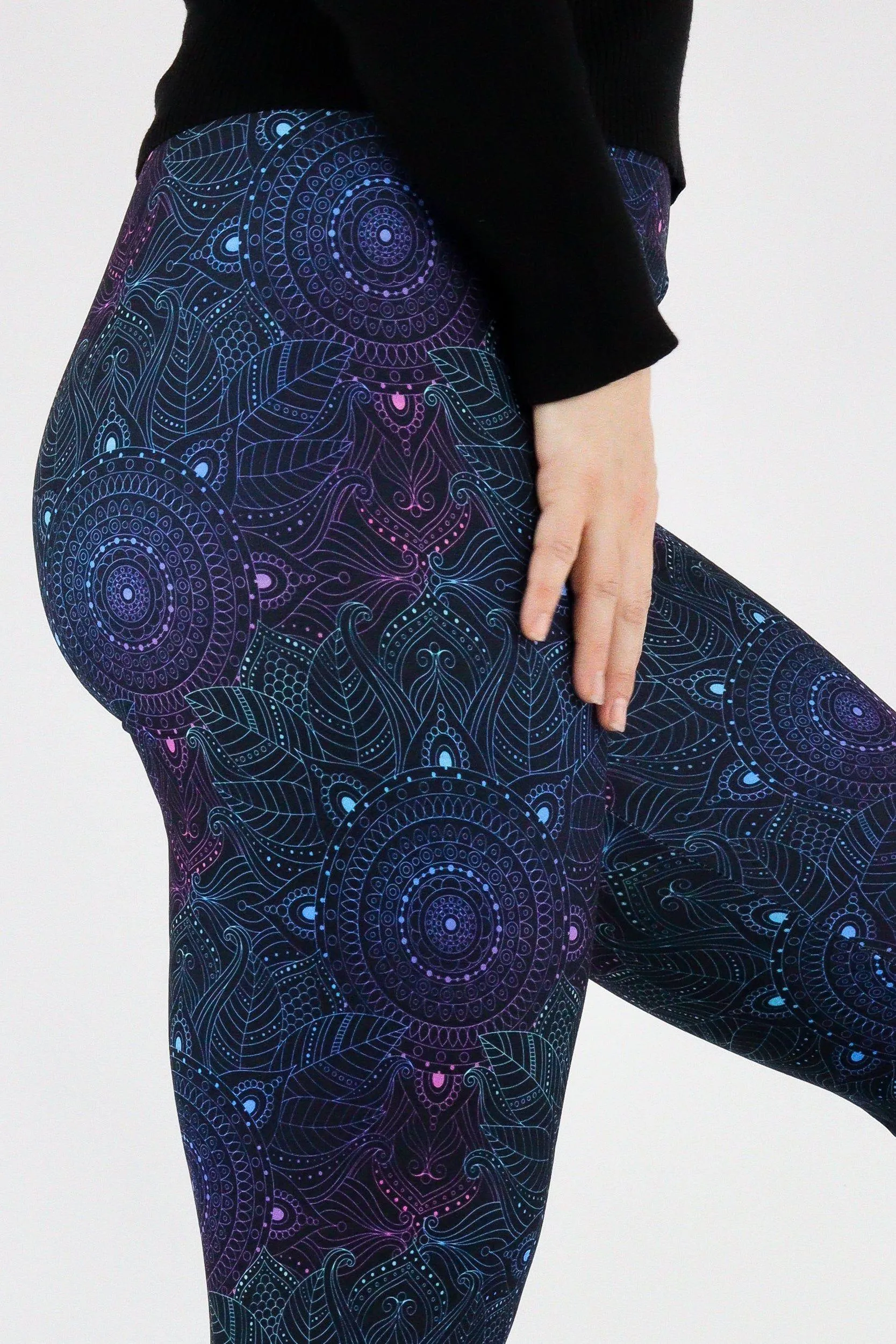 Holographic Mandala - Casual Full Leggings