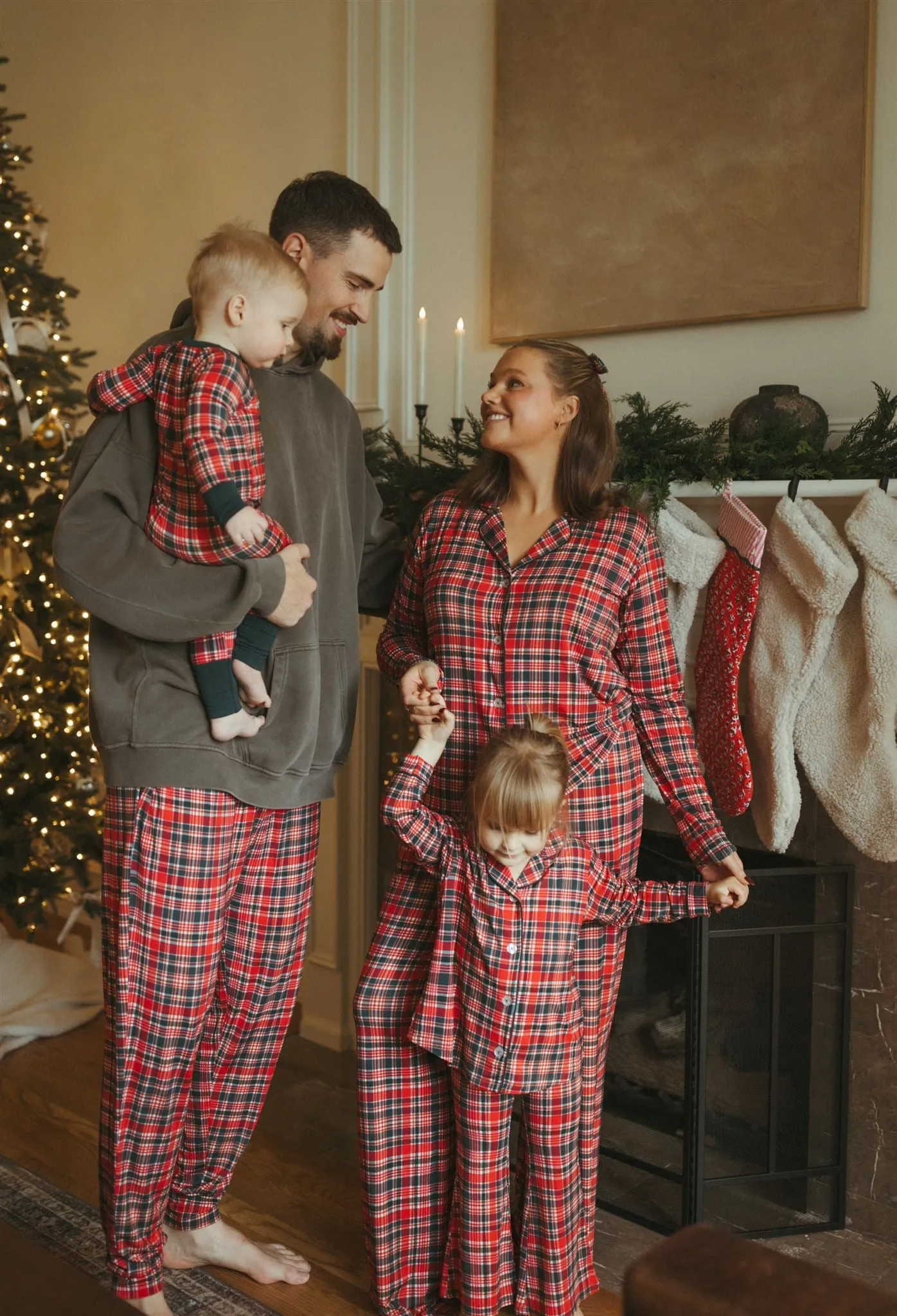 In My Jammers x Bre Sheppard Home For The Holidays Plaid Button Up 2pc PJ Set