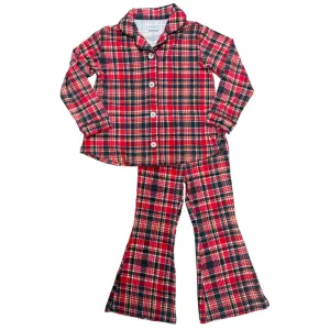 In My Jammers x Bre Sheppard Home For The Holidays Plaid Button Up 2pc PJ Set