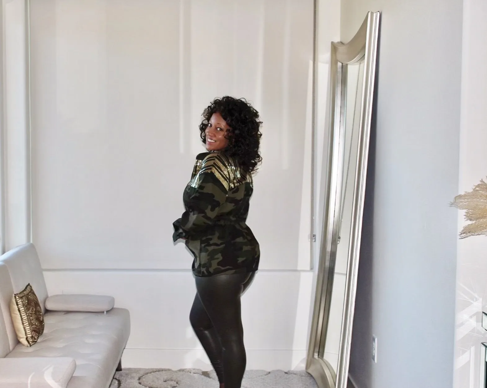 In The Army Now Camo Sequin Jacket