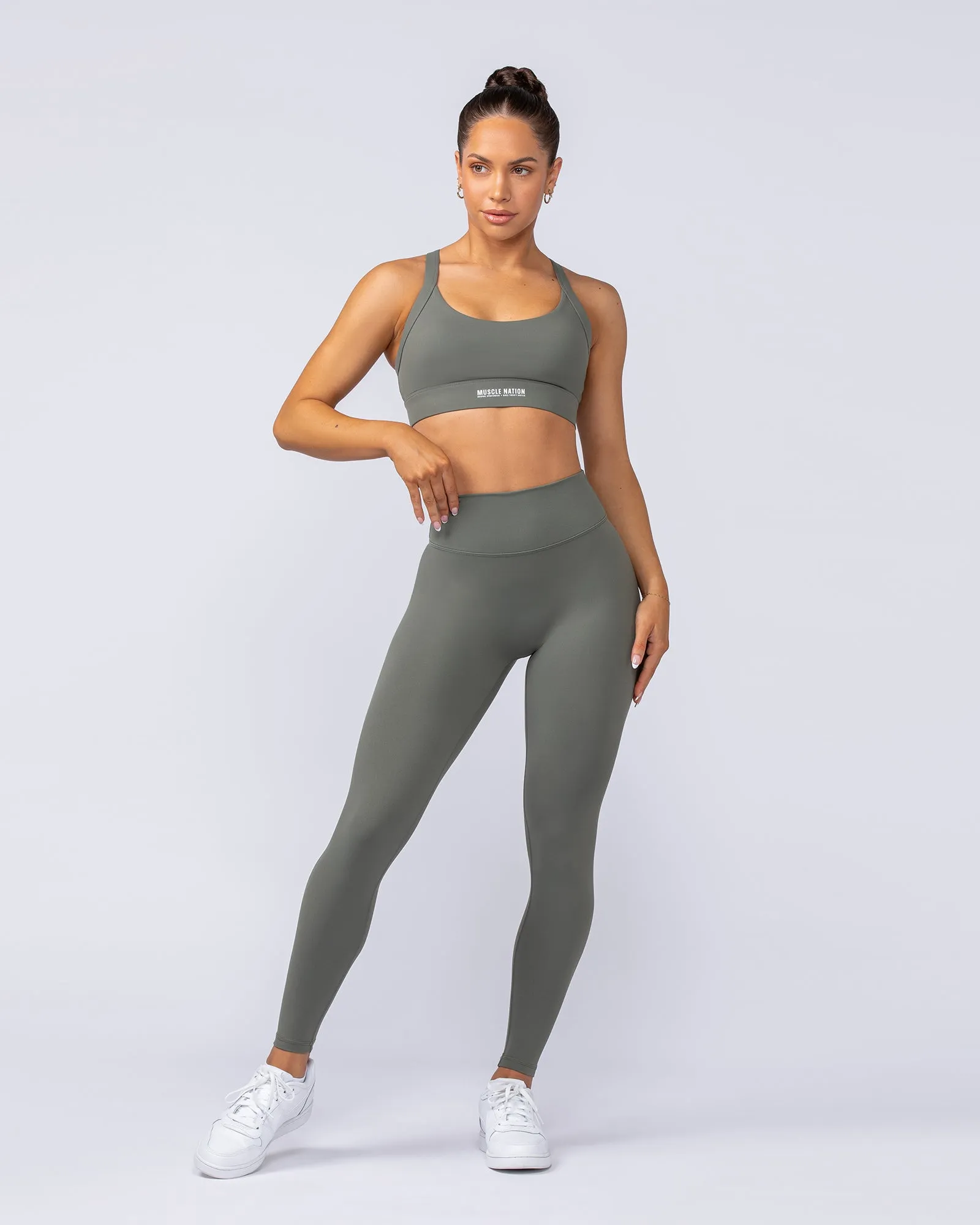 Instinct Scrunch Ankle Length Leggings - Ivy