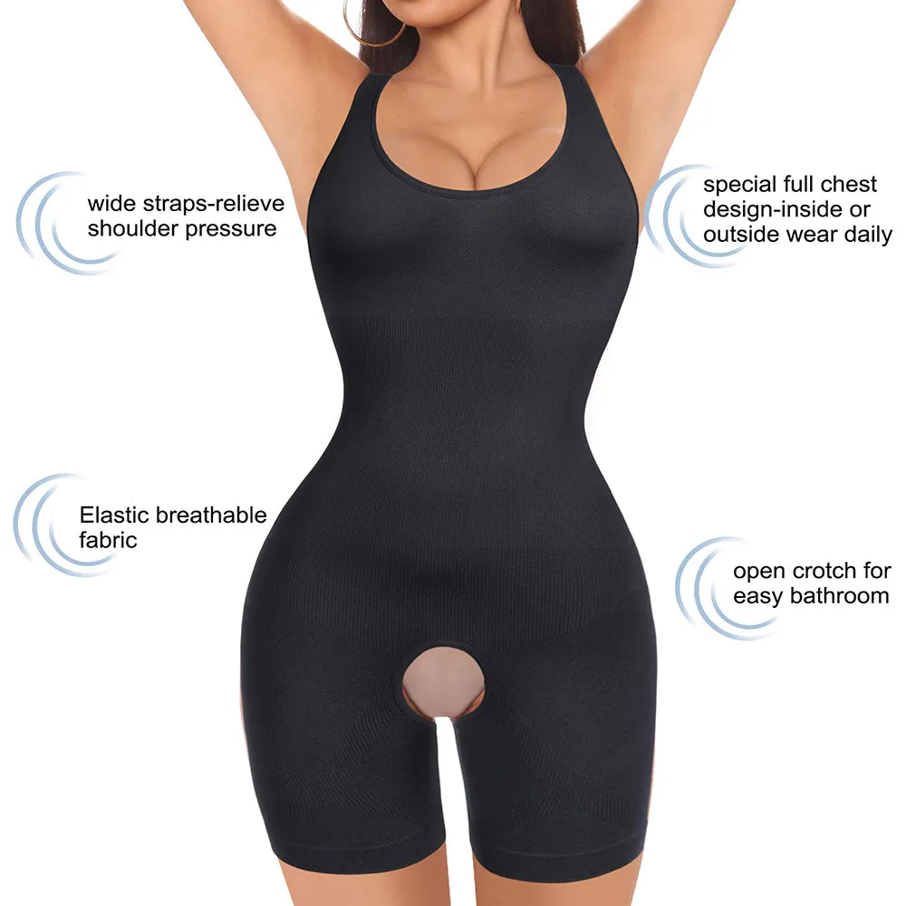 Junlan Women Scoop Neck Full Body Shaper Bodysuit