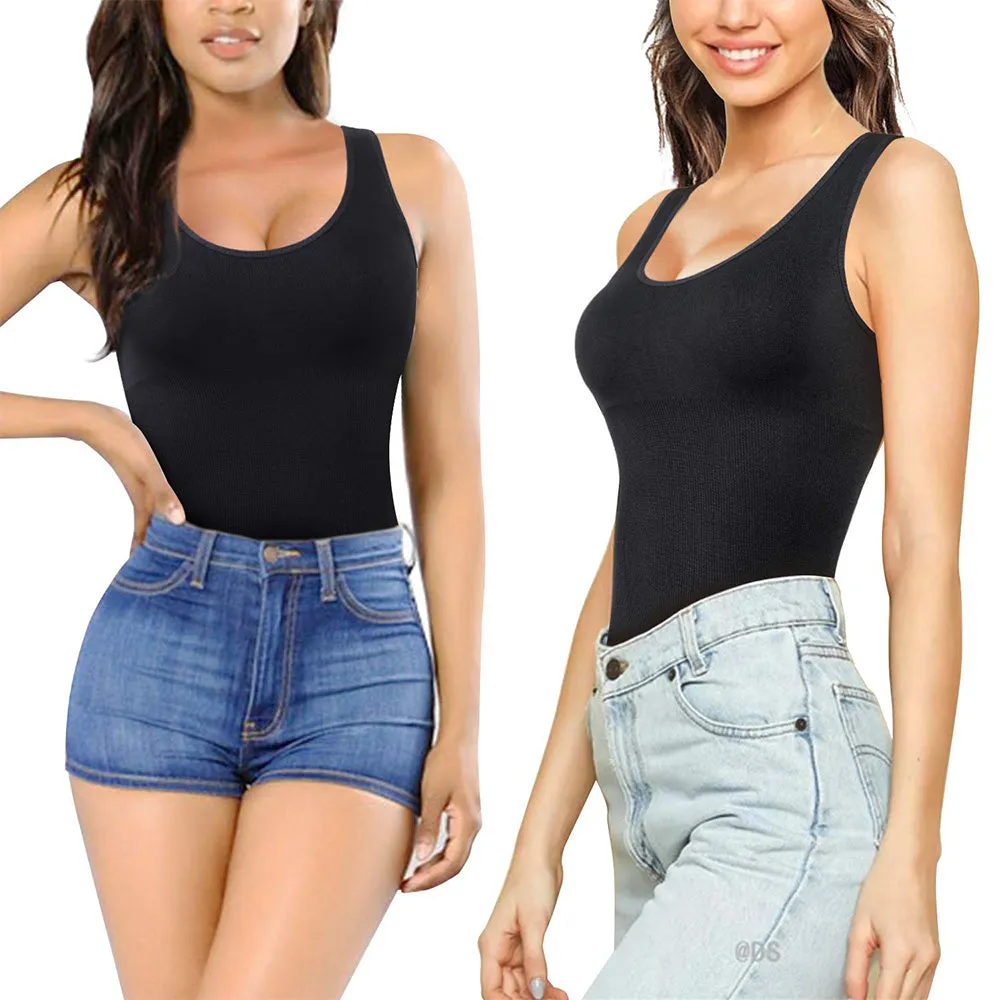 Junlan Women Seamless Round Neck Body Shapewear
