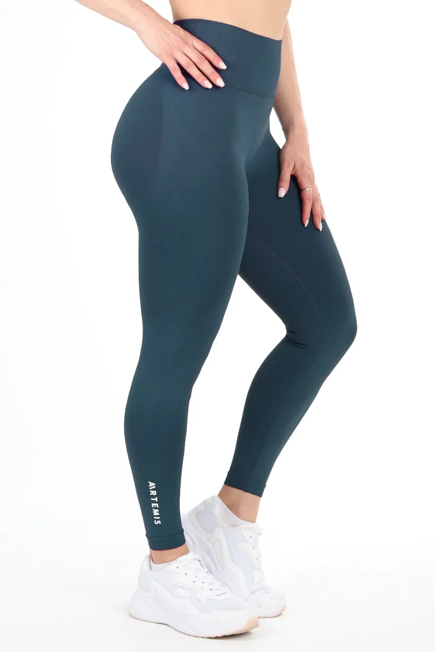 Kendall Scrunch Bum Leggings Deep Green