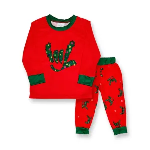 KIDS ILY SIGN CHRISTMAS MATCHING FAMILY PAJAMAS