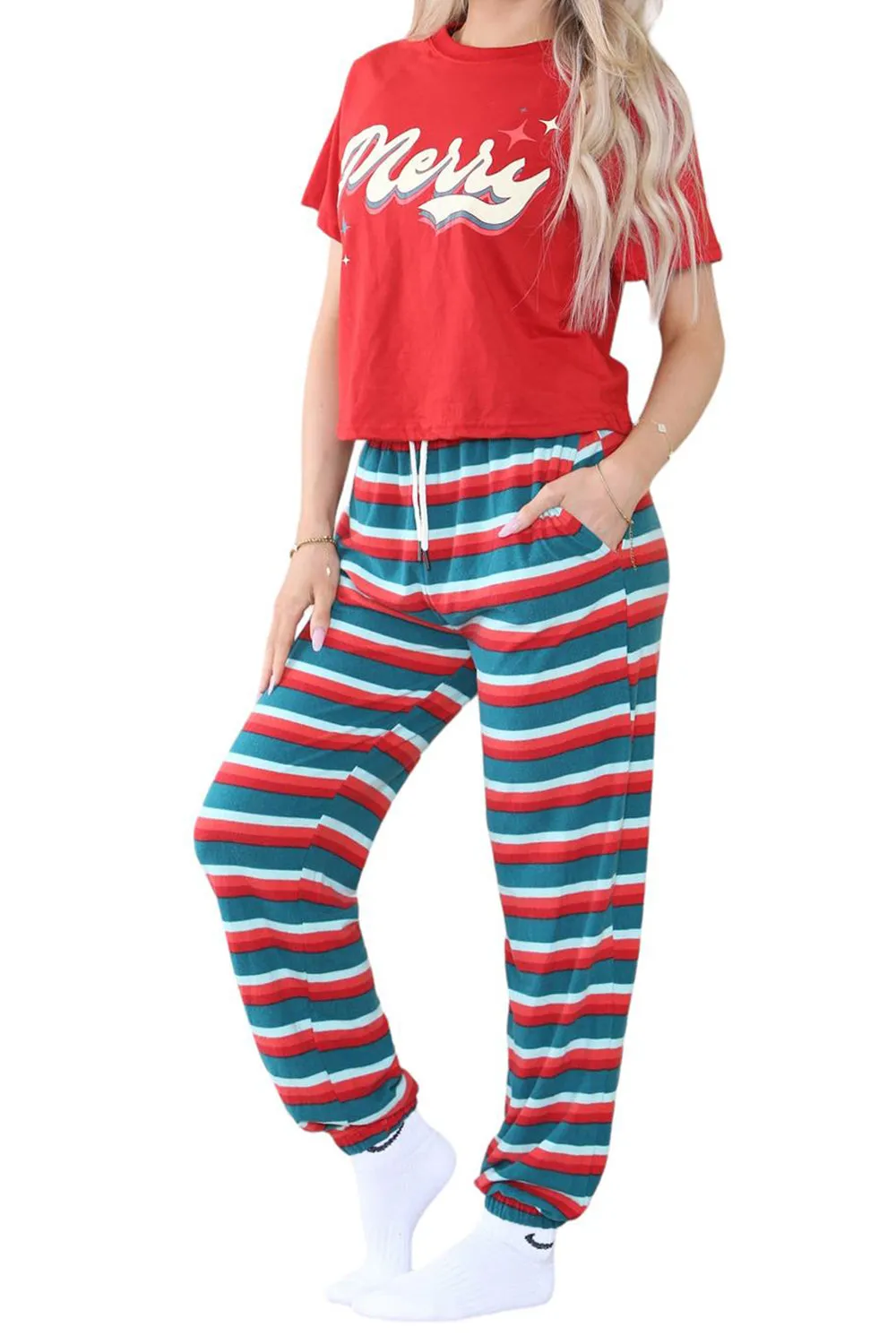 Kids Merry Christmas Printed Pyjamas Set