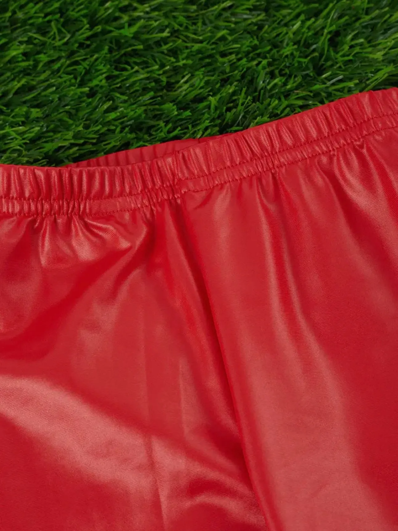 Leather Leggings Kids: Red