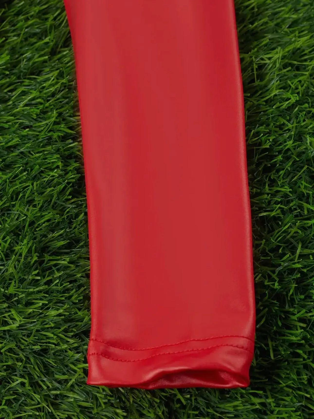 Leather Leggings Kids: Red