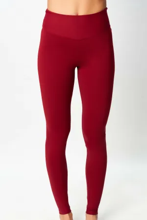 Leggins de Yoga color burdeos