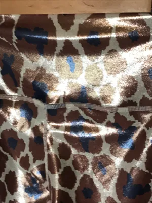 Leopard Print Designer Foil Leggings