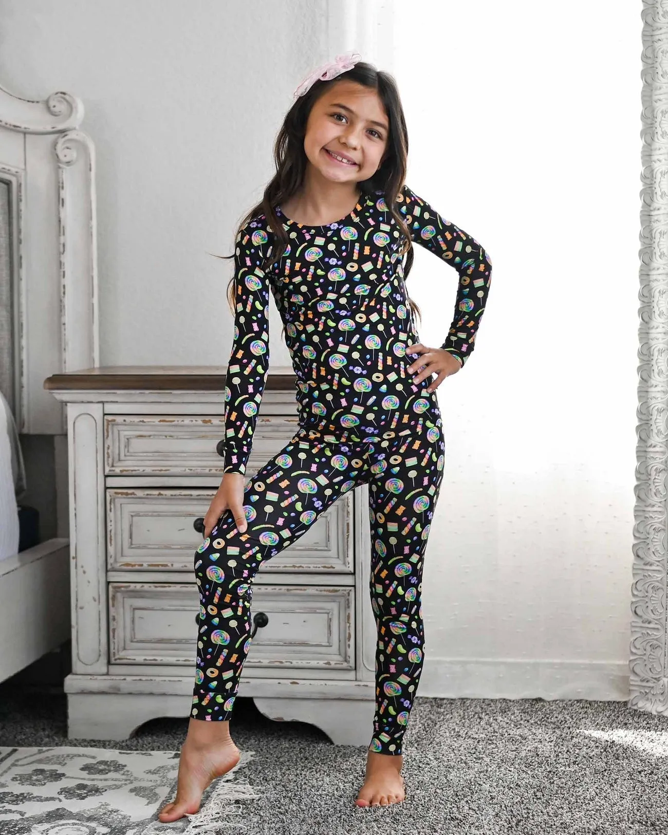 Lev Baby Ella Candy Toddler Lounge  Long Sleeve Two Piece Jammies Pajamas