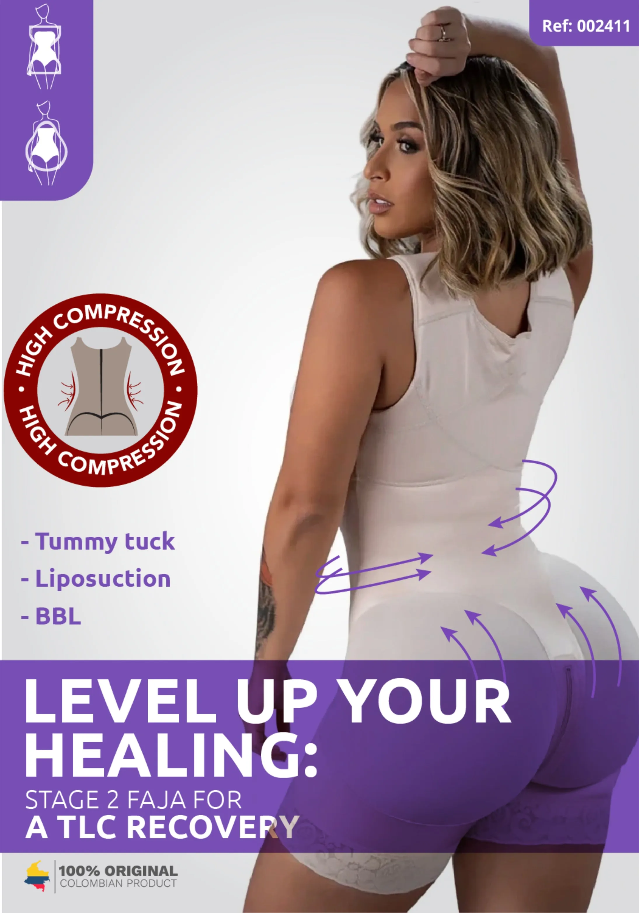Lipo | Stage 2 Faja Colombiana Post-Op  | With Bra