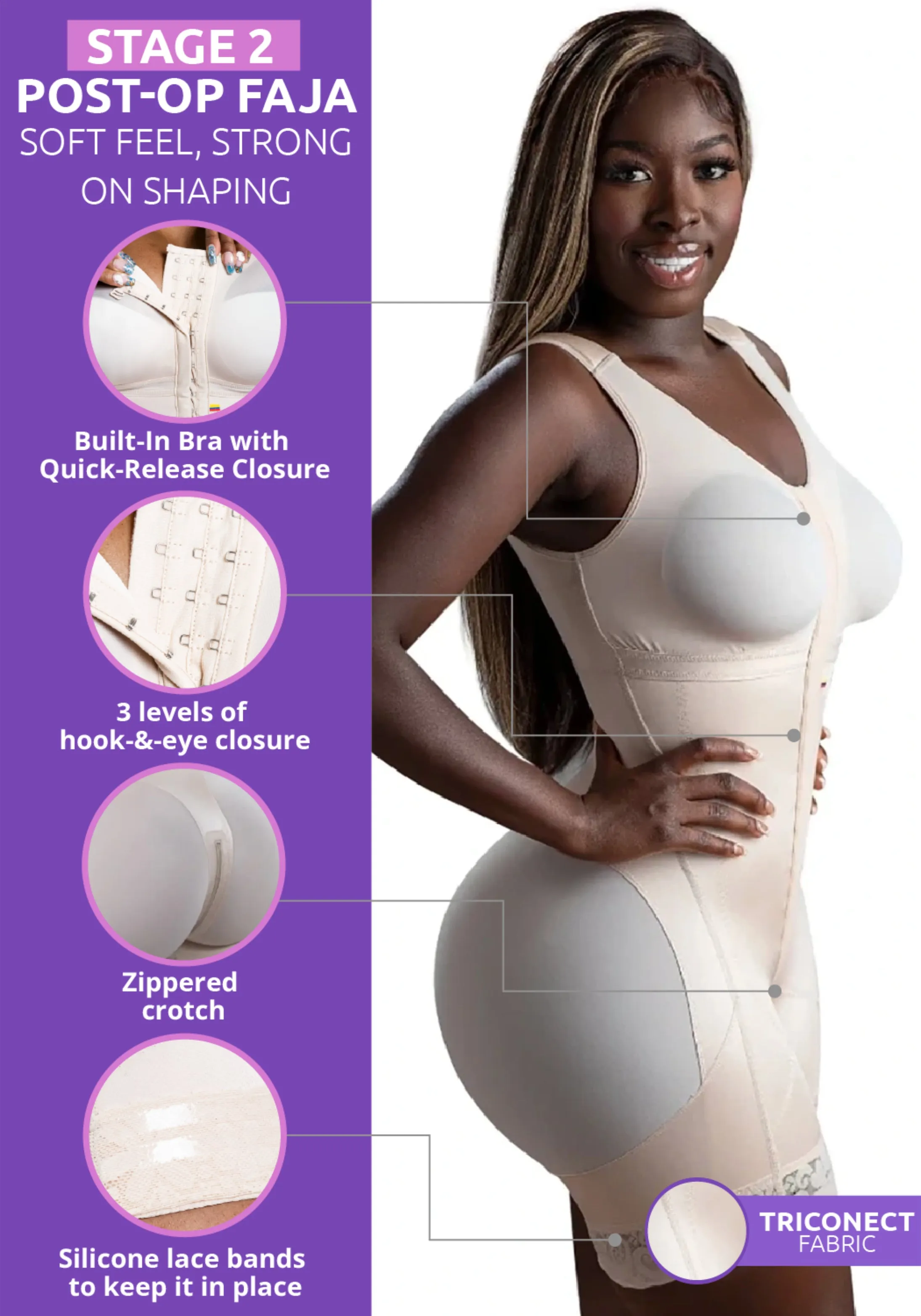 Lipo | Stage 2 Faja Colombiana Post-Op  | With Bra