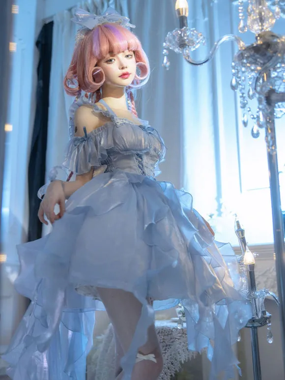 Lolita Dress Polyester Short Sleeves Lolita