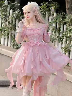 Lolita Dress Polyester Short Sleeves Lolita