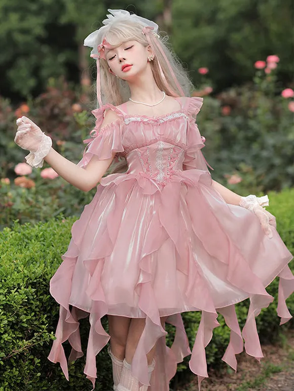 Lolita Dress Polyester Short Sleeves Lolita