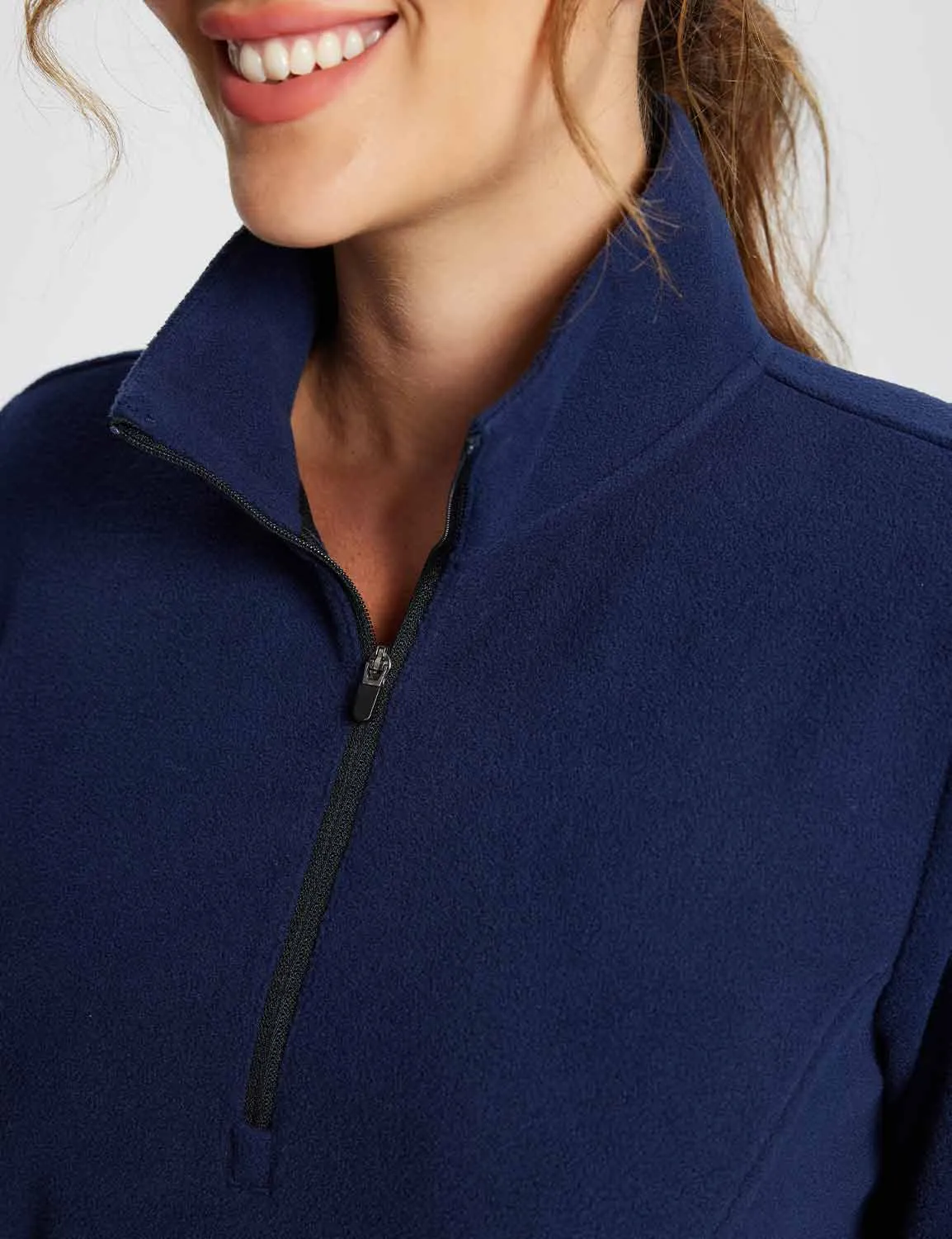 Long-Sleeve Quarter Zip Thermal Tunic Dress
