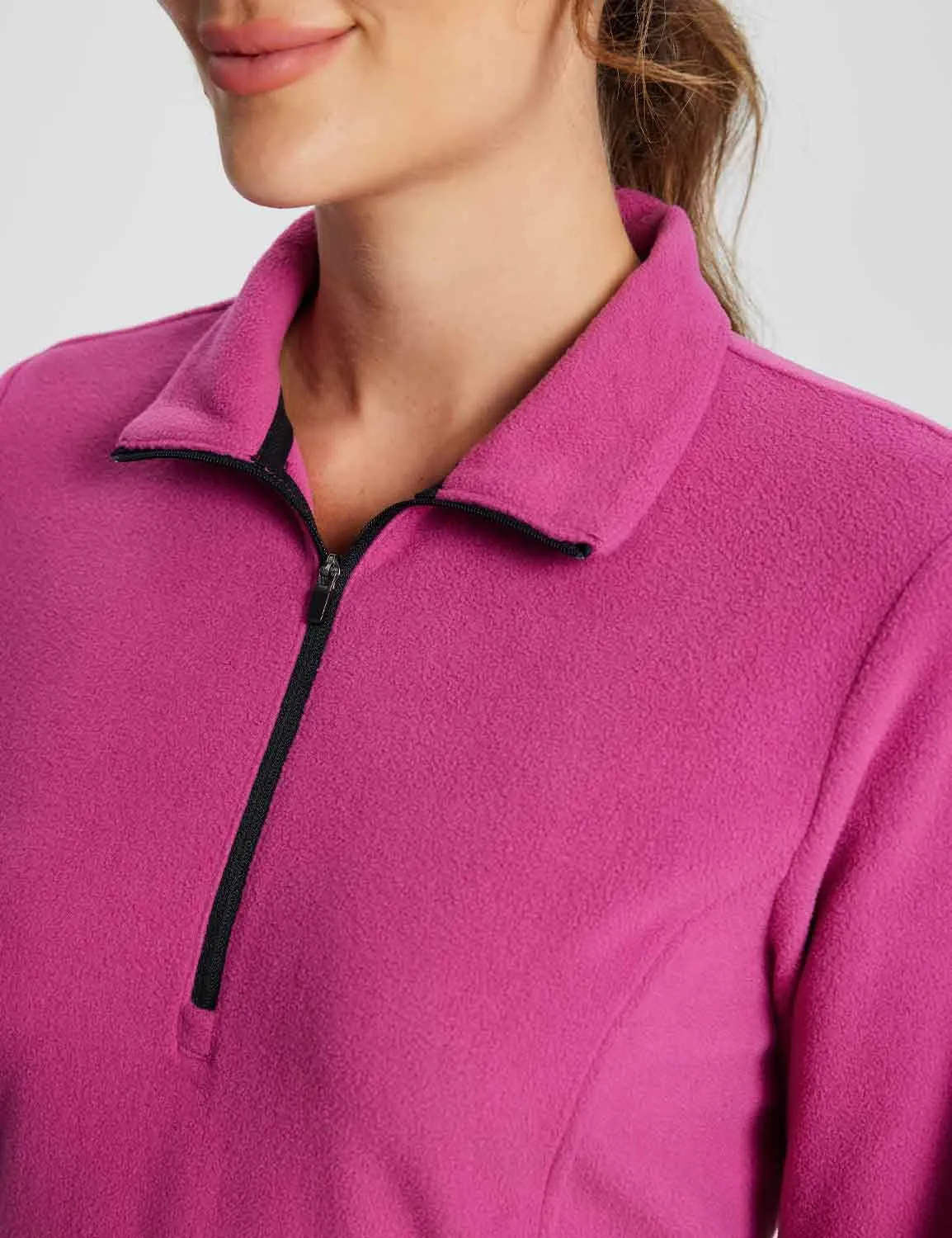 Long-Sleeve Quarter Zip Thermal Tunic Dress