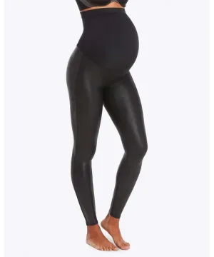 Mama Faux Leather Legging Black