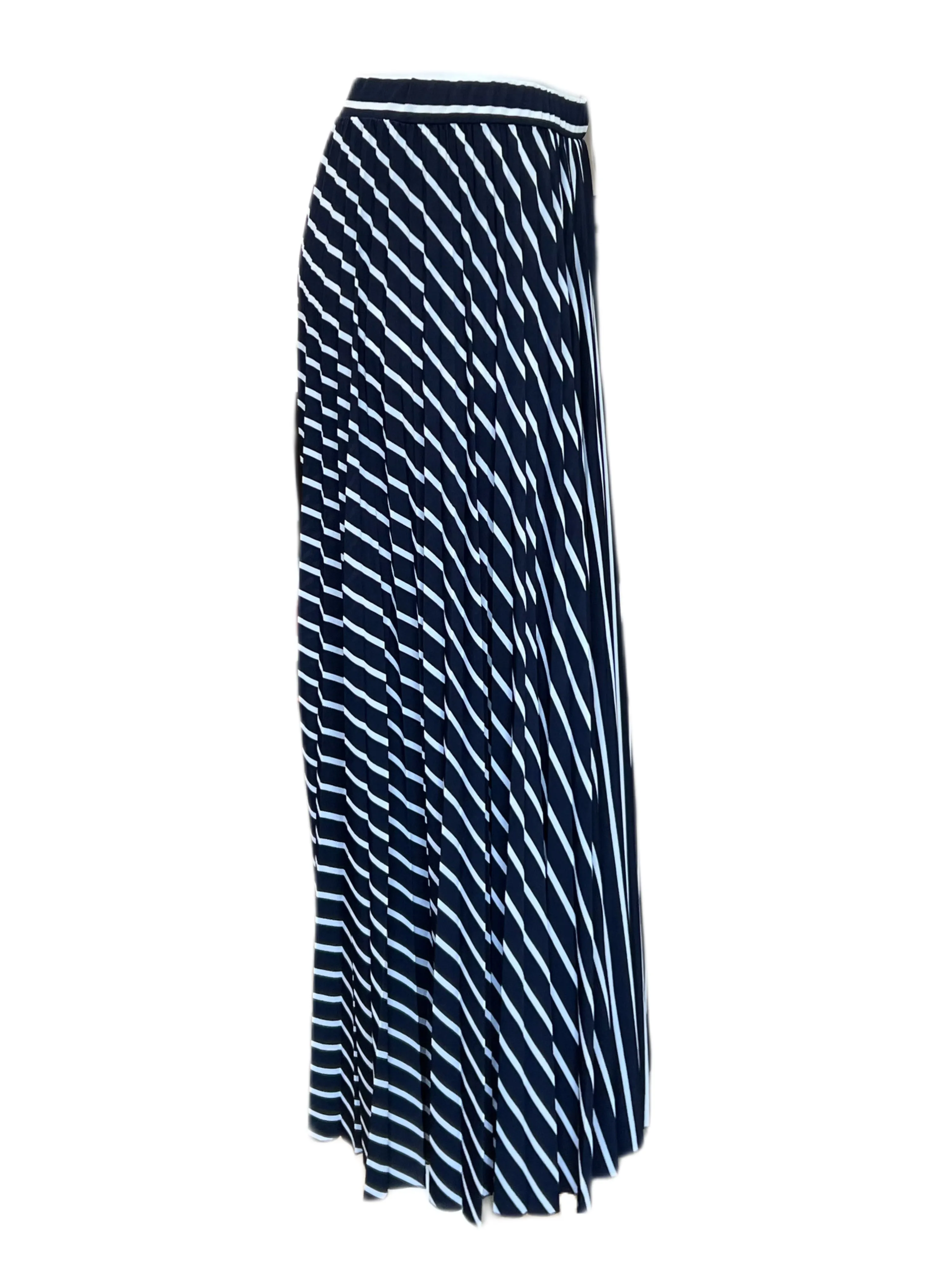 Marella By Max Mara Women's Navy Tolmin Striped A Line Skirt Size XL NWT