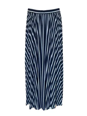 Marella By Max Mara Women's Navy Tolmin Striped A Line Skirt Size XL NWT