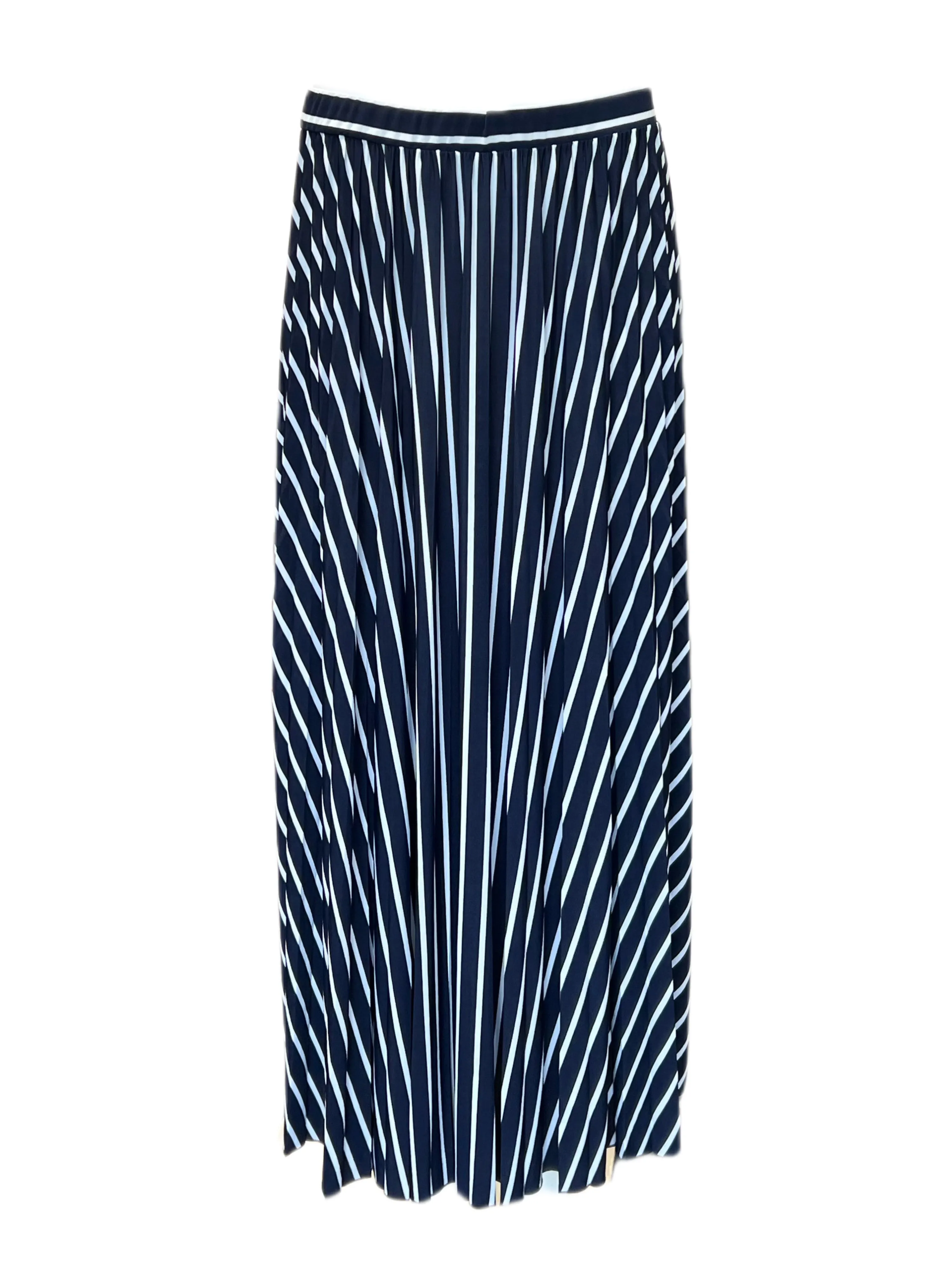 Marella By Max Mara Women's Navy Tolmin Striped A Line Skirt Size XL NWT