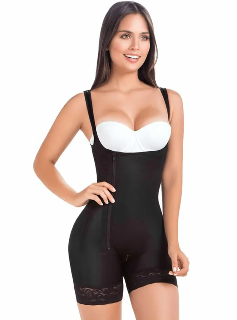 MariaE Fajas Colombianas Post-Op Shapewear Bodysuit Stage 1 Open Bust