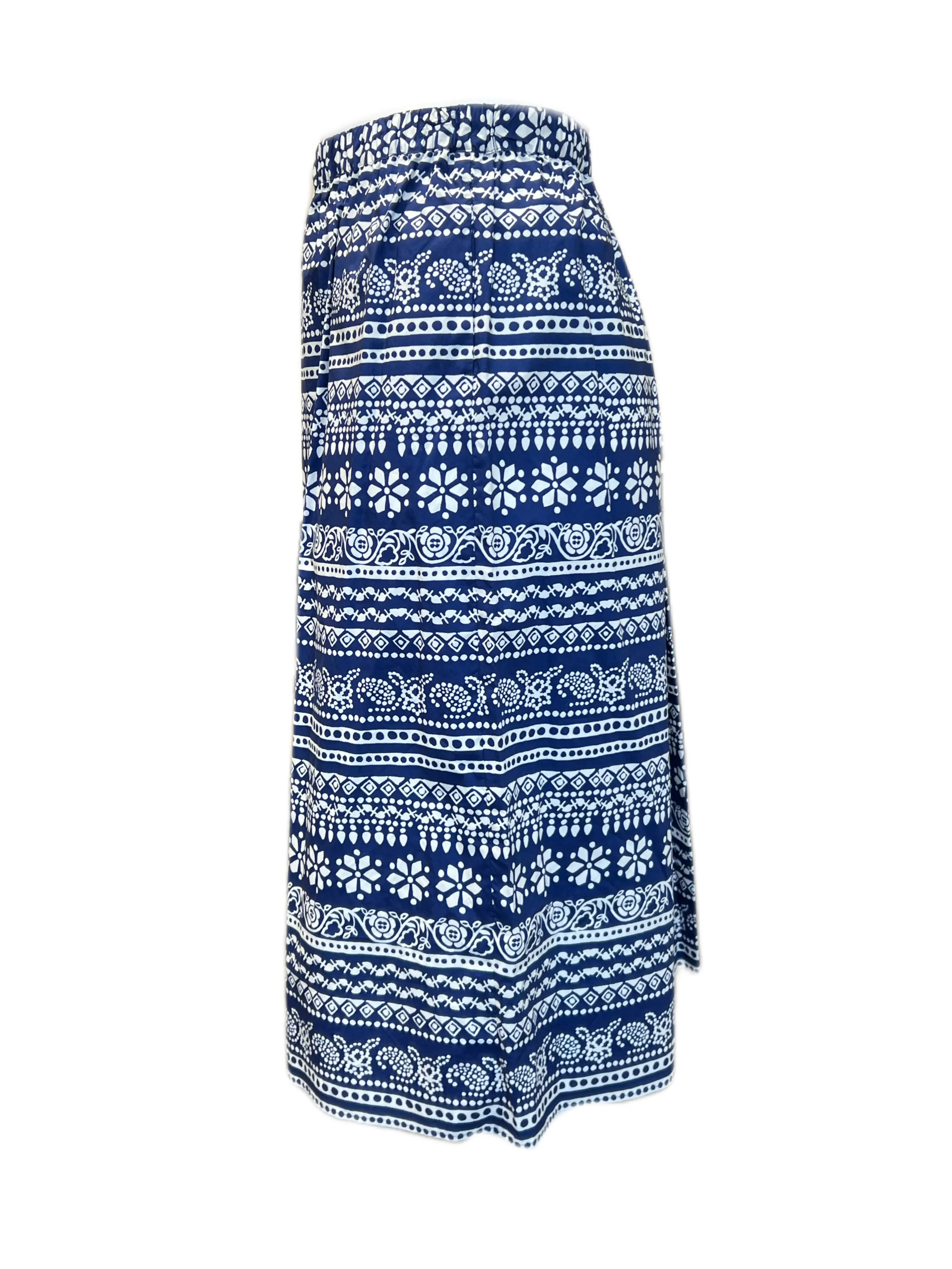 Marina Rinaldi Women's Blue Certezza Cotton A Line Skirt NWT