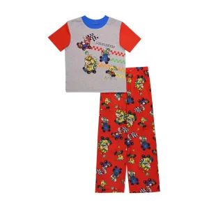 Mario Kart Boys Pajamas Short Sleeve Kids PJs 2pc Set