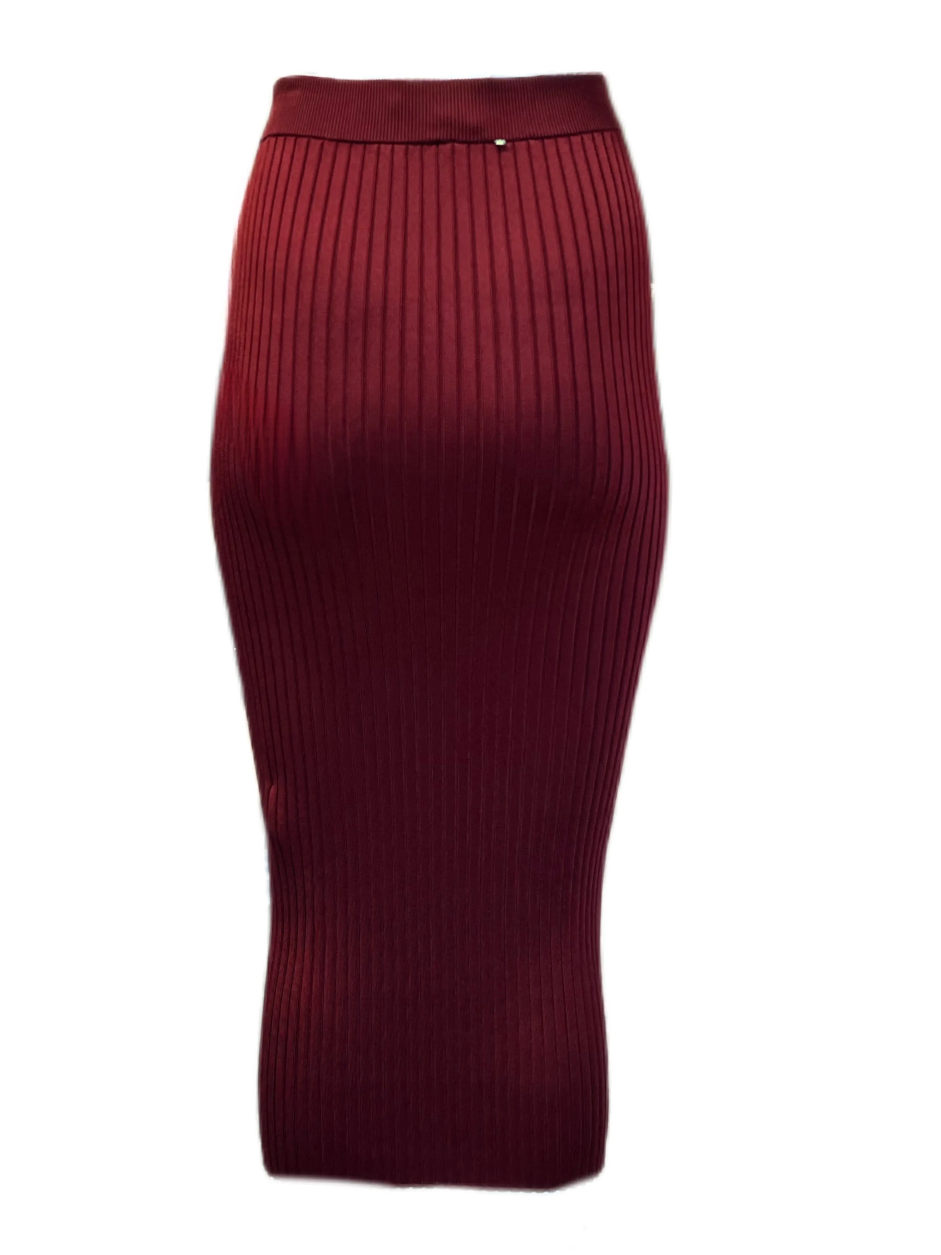 Max Mara Women's Bodeaux Suez Pleated Knitted Skirt Size M NWT