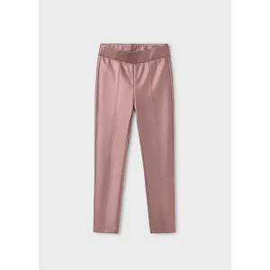 Mayoral Metallic Pale Pink Faux Leather Leggings