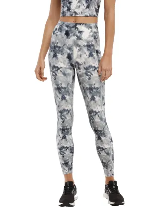 Mia 25" Legging (Black Marble Cloud)