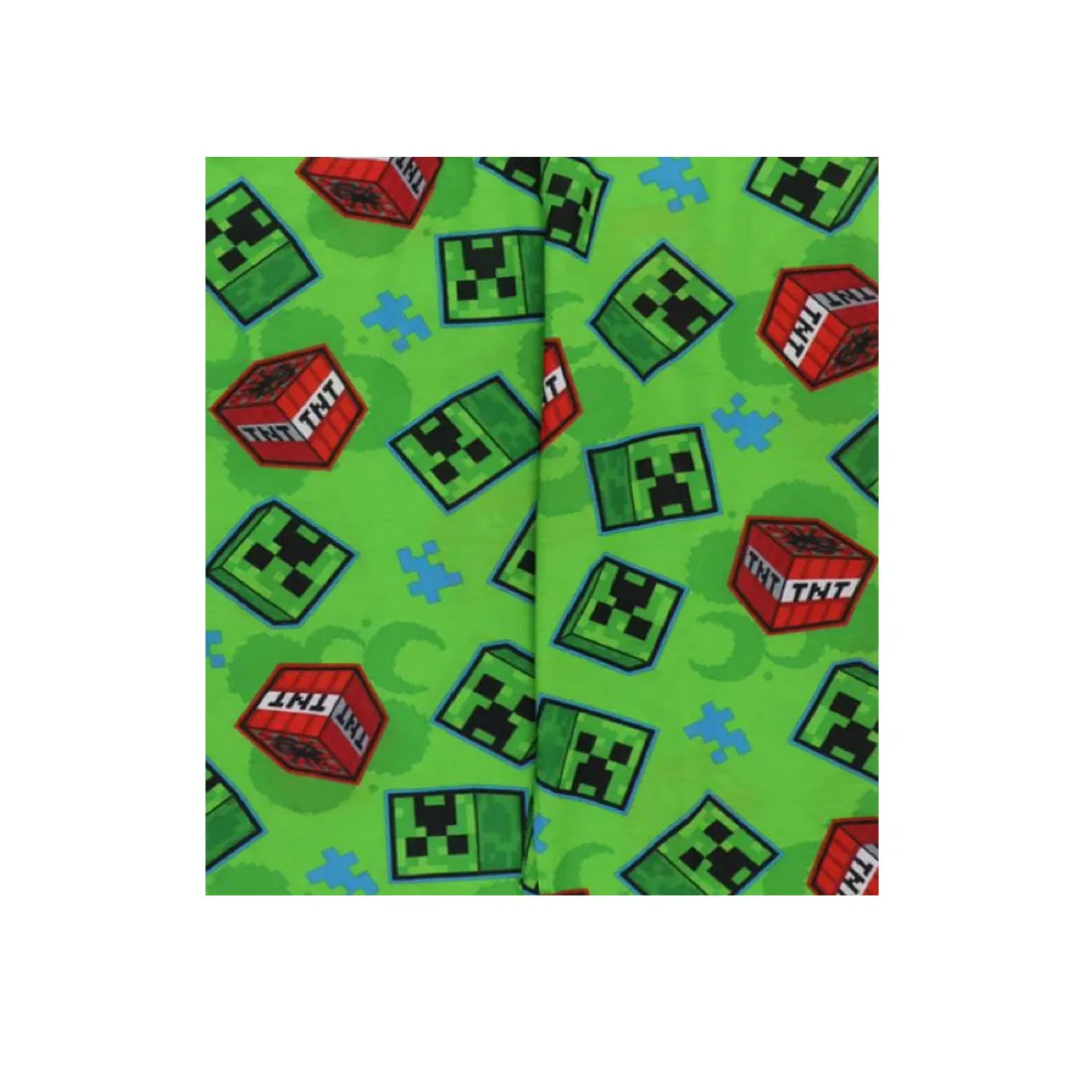 Minecraft Boys Pajamas Short Sleeve Kids PJs 3pc Set Sizes 6-12