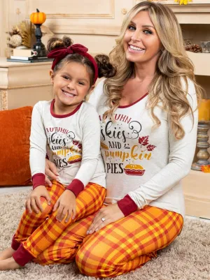 Mommy and Me Autumn Skies and Pumpkin Pies Pajama Set