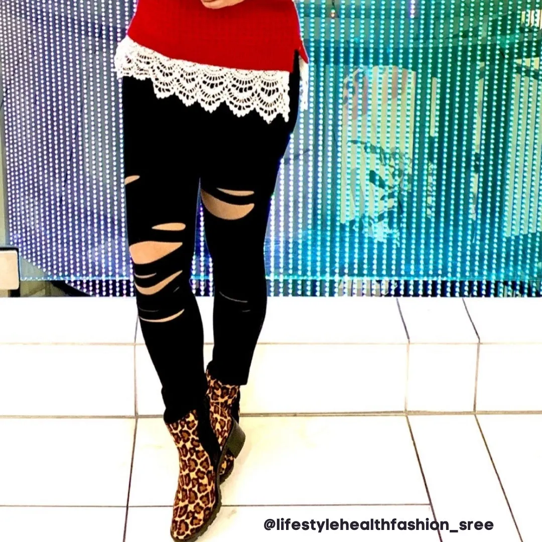 Mono B APH6216 Black Ripped Leggings